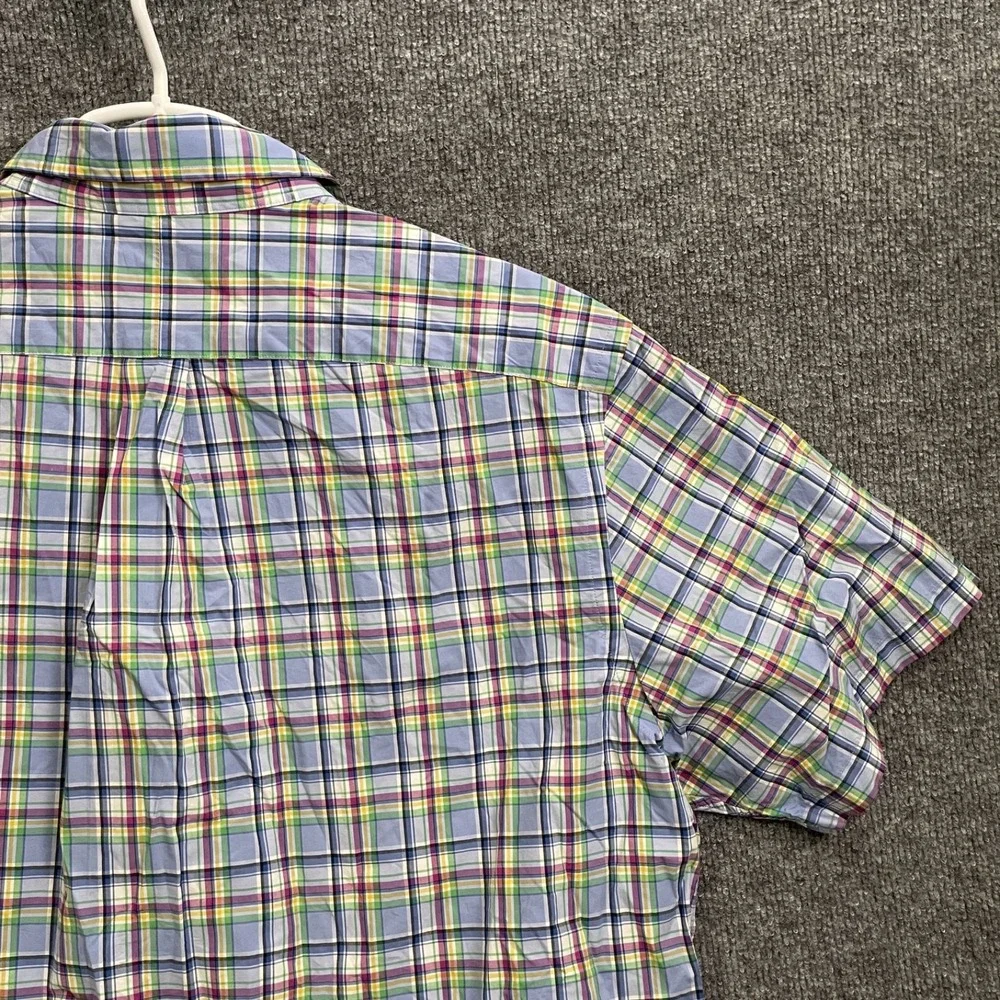 Ralph Lauren Button Up Shirt Mens Sz XL Classic Plaid Short Sleeve